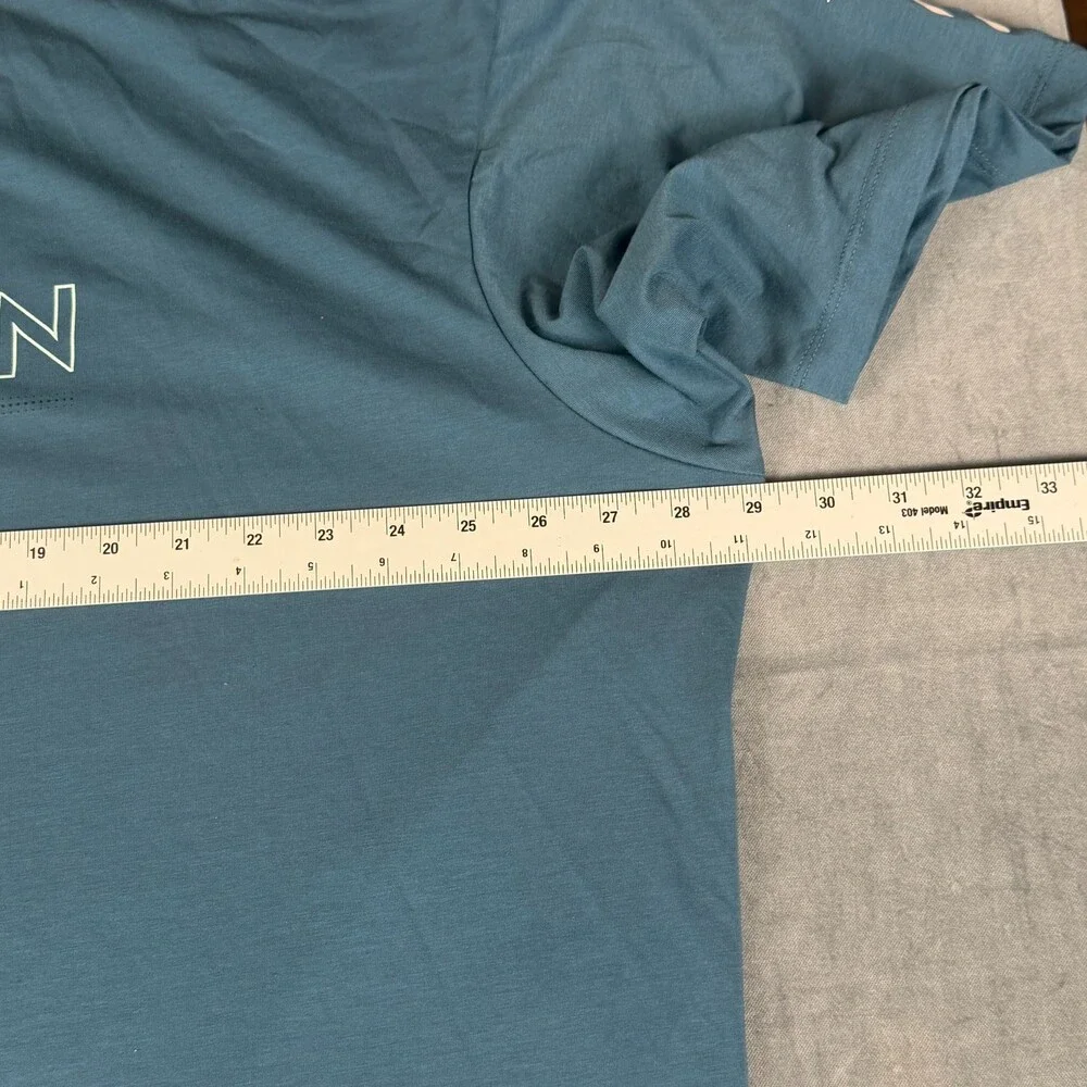 adidas Training x Peloton T-Shirt Mens L Blue Sportswear Athleisure Relaxed Logo